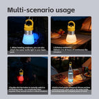 NxyznmqlCamping Essentials, Rechargeable Waterproof LED Color Changing Light, Waterproof Portable Light with Bottle Adapter, Outdoor Emergency Light (Yellow)