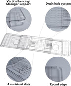 Expandable Bathtub Tray for Tub, Clear & Easy Maintenance Acrylic Material, Bath Organizer for Relaxing Spa, Fits Most Bathtubs and Bathroom Décor Style, Bath Tub Caddy Tray for Women