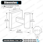 KOKOSIRI Robe Hooks for Bathrooms Towel Hook, Wall Mounted Coat Hooks Bathroom Hardware 2 Pack Champagne Bronze Stainless Steel B1013CPG-P2