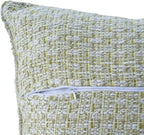 Luxury Tweed & Chenille Throw Pillow Covers – Set of 2 (18" x 18") with Soft and Luxurious Textures Decorative Throw Pillows for Couch, Bed, and Home Decor (Green)