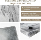 Koville Brazilian Natural Marble Cutting Board for Kitchen, 16x12inch Large Hand Crafted Marble Slab for Cheese, Charcuterie, Pastry Board - Wedding Gift, House Warming Gift