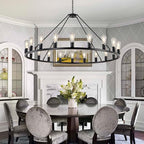 48” 20-Light Extra Large Wagon Wheel Chandelier, Round Black Rustic Farmhouse Chandelier Light Fixture for High Ceiling Living Room Dining Room Stairs Foyer- Adjustable Height Metal E26