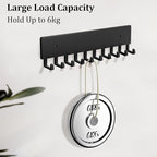 Key Holder Wall Mount with 10 Hooks - Key Rack Organizer for Entryway, Kitchen & Office, Screw-in Mounting 1 Pack 14 Inch