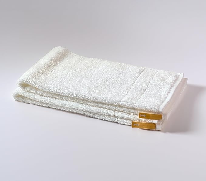 Highly Absorbent Organic Cotton Hand Towels, Soft & Durable, Made in Japan, Oeko-Tex Class 1 Certified, 14 x 28 inch, White, Pack of 2 – Proof of Purity