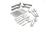 Oneida Satin Lincoln 45 Piece Everyday Flatware Set, Service for 8, 18/0 Stainless Steel, Silverware Set, Dishwasher Safe