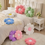Flower Throw Pillow, Cute Daisy Cherry Blossom Flower Shaped Pink Throw Pillow 19.6In Pink Floor Cushion for Home Bedroom Sofa Chair Couch Decor