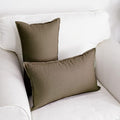 Jeanerlor Natural Cotton Linen Green Decorative 12"x20" Throw Pillow Case Cushion Cover with Twin Needles Stitch on Edge for Lumbar, (30 x 50cm), 2 Pcs, Khaki