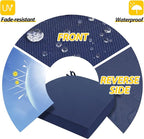 AAAAAcessories Outdoor Seat Cushions for Chairs, Waterproof, Fade-Resistant Patio Furniture Replacement Cushions, 17" x 16" x 2", Set of 2, Navy Blue
