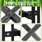 Adjustable Plant Stand Indoor,Bamboo Mid Century Modern Plants Stands, Stable Plant Holder,Fit 8 9 10 11 12 inch Pots (Pot & Plant Not Included)(Black)