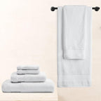 BIOWEAVES 100% Organic Cotton 700 GSM Plush Bath Towels 30" x 58" GOTS Certified - White, Pack of 2