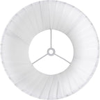 GO&SO 2 Pack Linen Pleated Bell Lamp Shades for Table Lamps, Wall Lamps,5"x9"x6.4" (Spider) White Lampshades Small Natural Fabric Bedroom, Living Room Traditional Decoration Replacement