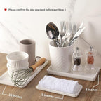 Gurygo 2 Pack 6" Bathroom Tray for Counter - Ceramic Vanity Trays for Bathroom - Small Rectangle Ceramic Tray - Kitchen Soap Trays for Kitchen Counter (White, Set/2)