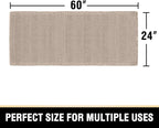H.VERSAILTEX Waffle Bath Mat Super Absorbent Bathroom Mats Non Slip Bath Rugs for Bathroom Floor Machine Washable Dry Fast Bathroom Rugs for Beside Tub, 24" x 60", Irish Cream