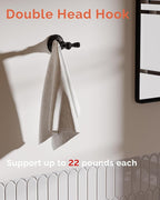 Towel Hook for Bathrooms, Stainless Steel Robe Coat Hook Wall Mount, Heavy Duty Towel Hanger for Kitchen, Bedroom or RV (Matte Black)