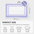 GRANNY SAYS Microfiber Bathroom Rugs Non Slip Washable, Water Absorbent Bathroom Mats for Tub Non Slip, Soft Bath Mats for Floor & Shower, Long Bath Rug, 24" x 36", 36" x 24", Purple