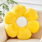 Daisy Pillow, 19.6In Cute Flower Shaped Decorative Pillow Cushion for Sofa Couch Bed Reading Tent