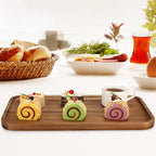 16" x 8" Large Wooden Serving Tray for Decor Party Charcuterie Boards Rectangular Acacia Wood Dessert Platters Rectangle Cake Dessert Plates Food Cheese Platter Board Snack Kitchen Dishes Tray