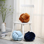 Petrella Knot Pillows Ball Round Throw Pillows Home Decor Cushion Decorative Aesthetic Throw Pillows，ice Blue 11inch