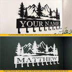 Custom Metal Key Rack Hooks, Personalized Key Holder for Wall, The Great Forest, Mountain Theme Wall Decoration Hooks, Key Hanger Organizer for Living Room, Entryway, Bathroom, Kitchen Decor
