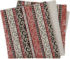 Tapestry Stylish Red-Black 22"x22" Pillow Cover Sham Cushion Case Ethnic Oriental Kilim Style Throw Decorative for Home Decor, Sofa, Couch, Porch, Patio, Veranda
