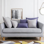 Jeanerlor Cotton Linen Soft Soild Decorative Square Throw Pillow Covers Set Cushion Case for Bar Coffee Shop Play Room24 x 24 Inch 60 x 60 Cm,Silver Grey