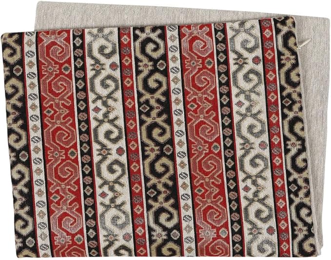 Tapestry Stylish Red-Black 12"x20" Lumbar Pillow Cover Sham Ethnic Kilim Aztec Pattern Throw Decorative for Home Decor, Sofa, Couch, Porch, Patio, Veranda