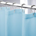 AmazerBath Waffle Shower Curtain, Baby Blue Fabric Long With Waffle Weave, Heavy Duty Hotel Quality for Bathroom, 72 x 78 Inches