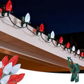 Dazzle Bright C9 Christmas String Lights, 100 LED 66 FT Waterproof Connectable Fairy Lights with 100 Spring Clips Timer, Christmas Decoration for Outdoor Roofline Home Garden Yard Tree (Red & White)