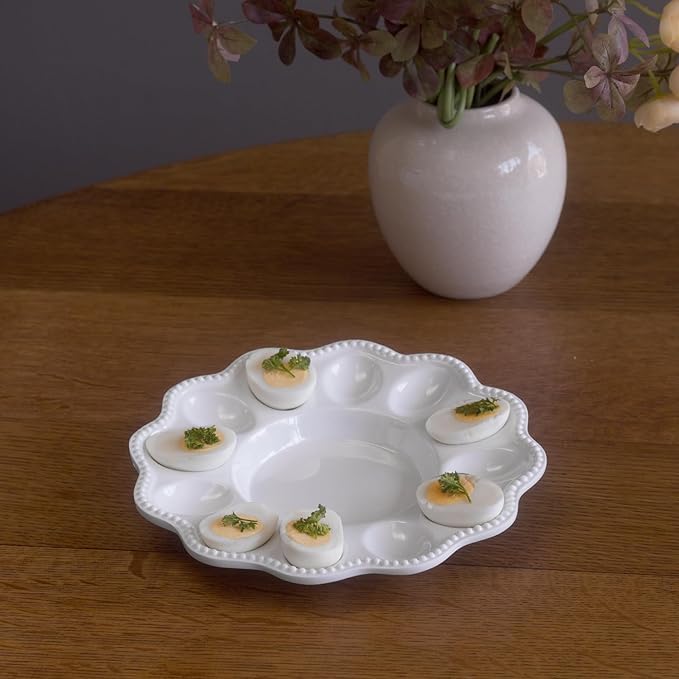 Beatriz Ball VIDA Alegria Deviled Egg Platter (White)