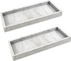 Countertop and Vanity Tray - 2 PC Small 7.7" Silicone Bathroom Trays, Kitchen Soap Tray, Dish Sponge Soap Holder Kitchen Sink Organizer Caddy, Bathroom Counter Trays for Lotion Dispenser