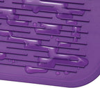 Silicone Dish Drying Mat for Multiple Usage,Easy clean,Eco-friendly,Heat-resistant Silicone Mat for Kitchen Counter or Sink,Refrigerator or Drawer Liner Purple 5XL 36inches x 18inches
