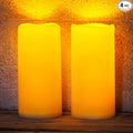Homemory 4"x10" Large Solar Candles Outdoor Waterproof, Dusk to Dawn, Solar Powered Flameless Candles for Outdoor, Lanterns, Set of 4