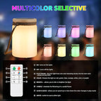uuffoo Solar Table Lamp Lantern LED Outdoor Cordless IP44 RGB and Warm White Dimmable for Patio Camping Restaurant Terrace