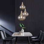 Handcrafted 11-Inch Mid-Century Modern Brass Gold Pendant Light with Seeded Glass Shade - Elegant Dining Room Pendant Light