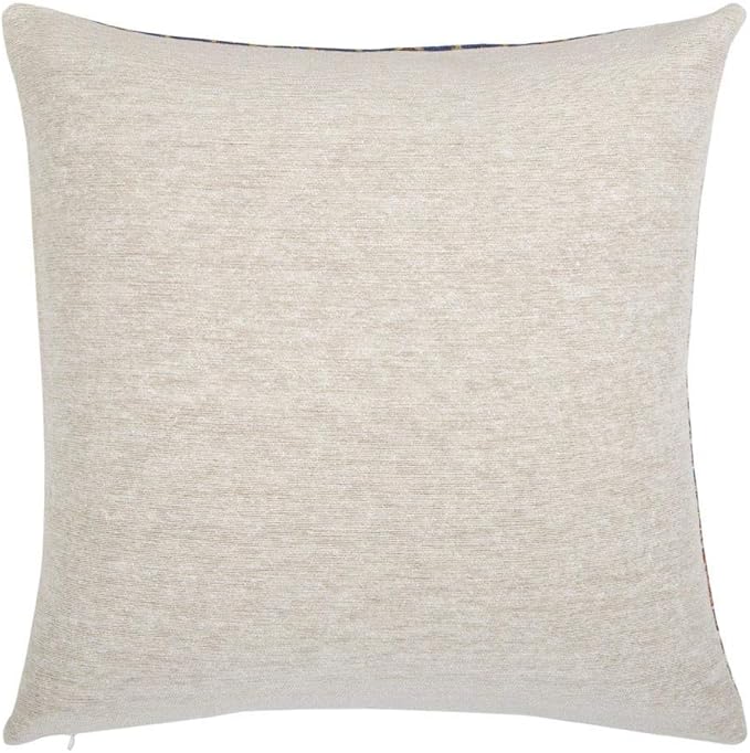 Kilim Throw Pillow Covers Red and Blue - 18 x 18 Inches Decorative Moroccan Pillows, Boho Room Decor for Couch, Bohemian Square Case for Farmhouse, Ethnic Shams, Aztec, Patio, Porch