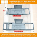 Premium Bathtub Caddy Tray - Bath Tray - Bath Tub Tray Table for Bathtub - Bath Caddy Tray for Bathtub, Expandable Size, Fits Most Bath Tubs