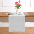 Solino Home Linen Table Runner 36 Inches - 100% Pure Linen Silver Cloud Table Runner 14 x 36 Inch Ideal for Dresser and Coffee Tables - Fall, Autumn, Thanksgiving - Fete