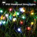 Flacchi 2 Pack Solar String Lights Each 72ft 200 LED 8 Modes Outdoor String Lights Waterproof Solar Fairy Lights for Garden, Patio, Fence, Balcony, Outdoors,Holiday Decoration