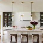 Modern Glass Brass Pendant Lights Kitchen Island, Adjustable Cord Pendant Light Fixtures, Kitchen Pendant Lighting Over Island, Indoor Chandelier for Bedroom Bathroom, Included Bulb