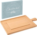 Charcuterie Board - Solid Wood Cutting Board for Kitchen with Groove & Handle, Cheese Board for Vegetables, Bread, Fruits, Meat - Decorative Wooden Serving Tray House Warming Gift