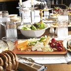 Wooden Serving Platters Long Charcuterie Boards Acacia Wood Decorative Trays for Home Decor Cheese Board Snack Appetizer Plates Kitchen Dinner Tray for Food Dish Rectangle Cake Dessert Platter