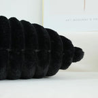 JOJUSIS Pack of 2 Faux Fur Plush Decorative Throw Pillow Covers Couch Cushion Case Soft Pillowcases (Black, 24 x 24-Inch)