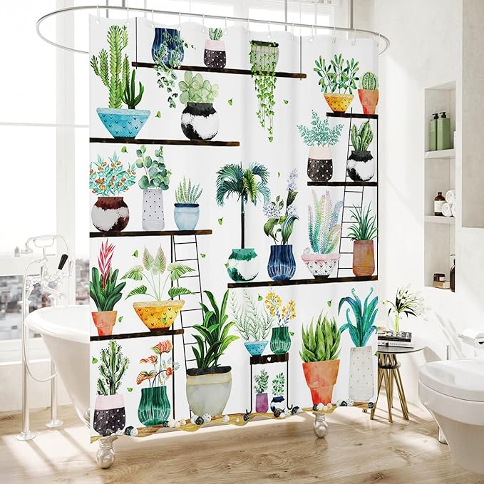 Bohemian Bathroom Curtain Colorful Boho Floral Print Beautiful Bright Polyester Fabric Cloth Shower Curtain for Bathroom Decoration, 72"x72"