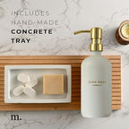 MaisoNovo Soap Dispenser 3-Piece Set | 16.9oz White Bottles with Gold Stainless Steel Pumps