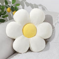 Six Petal Flower Pillow,Soft Flower Shaped Throw Pillows Cushion Seating for Home Decorative,Cute Daisy Throw Pillow for Bed Sofa Couch (White,15.7'')