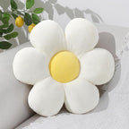 Six Petal Flower Pillow,Soft Flower Shaped Throw Pillows Cushion Seating for Home Decorative,Cute Daisy Throw Pillow for Bed Sofa Couch (White,15.7'')