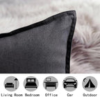 Jeanerlor SureGuard Pillowcase Cousion Cover Decor Cotton Linen with Unique Design to Embellish Study Room/House/Office, 20"x20"(50 x 50cm), Dark Grey