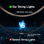 33FT Outdoor Solar String Lights Waterproof with USB Port & Remote Control, Solar Patio Lights Long Last for 20+Hrs, Dimmable LED Shatterproof Bulbs, outdoor lights for Camping Backyard Garden