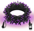 Extra Long 132FT Halloween Mini Lights, 400 LED Black Wire Fairy Starry String Lights Plug in, Timer & Memory & 8 Modes, for Indoor Outdoor Xmas Tree Wedding Party Decoration,Purple