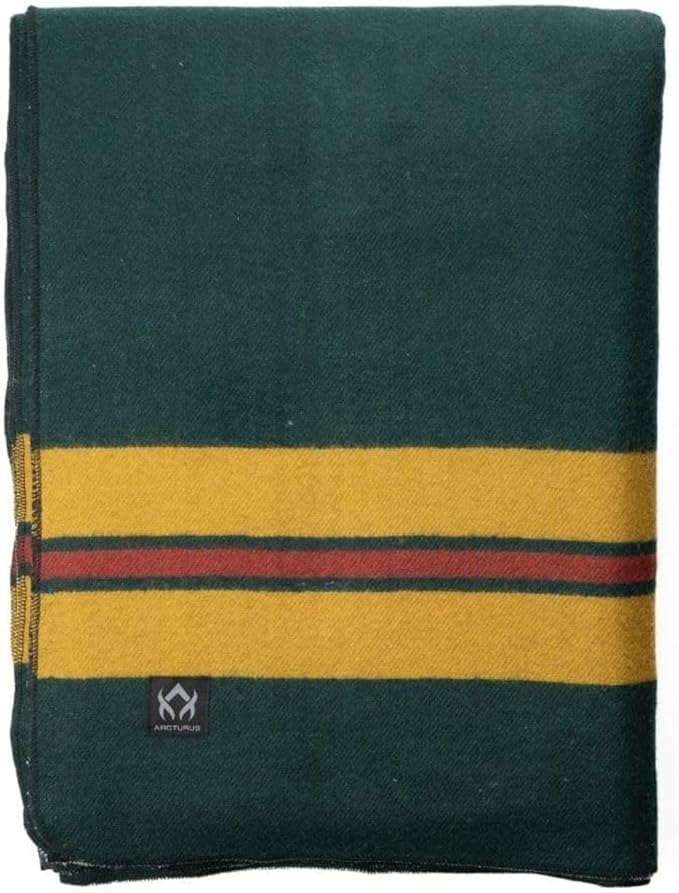 Arcturus Rainier Wool Blanket - Warm, Heavy, Washable, Large Bed Blanket | Great for Home & Camping (Fort Vancouver, King)